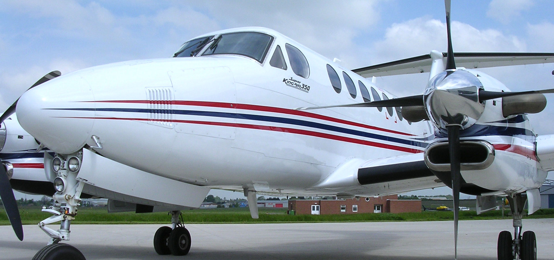 King Air aircraft parked on stand